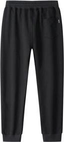 img 3 attached to 👖 Kihatwin Big Boy's Teen Zip Joggers Pants: Versatile Casual Gym Workout Athletic Tapered Sweatpants with Pockets