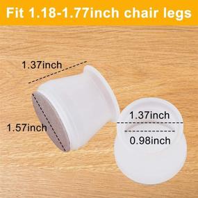 img 2 attached to 🪑 Excelloon 40Pcs Furniture Silicon Protection Cover with Felt Pad: Premium Chair Leg Caps for Ultimate Floor Protection - Round Furniture Table Feet Cushioning (Upgrade Included)