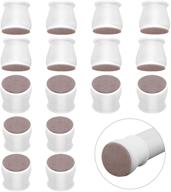 🪑 excelloon 40pcs furniture silicon protection cover with felt pad: premium chair leg caps for ultimate floor protection - round furniture table feet cushioning (upgrade included) logo