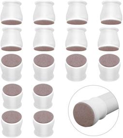 img 4 attached to 🪑 Excelloon 40Pcs Furniture Silicon Protection Cover with Felt Pad: Premium Chair Leg Caps for Ultimate Floor Protection - Round Furniture Table Feet Cushioning (Upgrade Included)