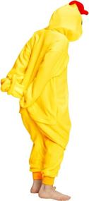 img 1 attached to Quirky and Comfortable: NEWCOSPLAY Chicken Cosplay One Piece Pajamas