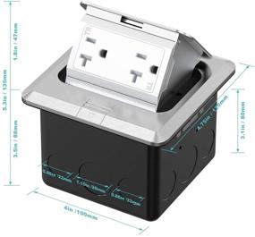 img 1 attached to Защитные крышки для розеток из нержавеющей стали от WEBANG