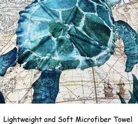 img 2 attached to IcosaMro Round Beach Towel Turtle: Microfiber Blanket for Kids and Adults - 59 Inches, Blue
