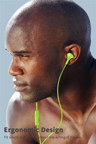 img 2 attached to MIATONE Wired Earbuds with Microphone - Crystal Clear Sound and Ergonomic Design, Green