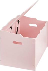 img 2 attached to 🎀 Amazon Basics Wooden Toy Chest, Pink