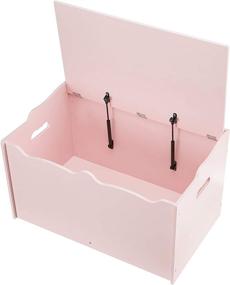 img 1 attached to 🎀 Amazon Basics Wooden Toy Chest, Pink