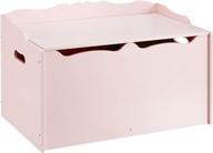 🎀 amazon basics wooden toy chest, pink logo