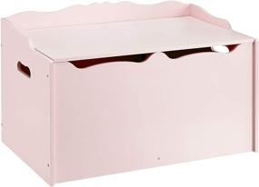 img 4 attached to 🎀 Amazon Basics Wooden Toy Chest, Pink