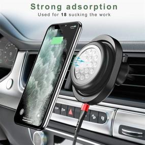 img 1 attached to 📱 Zlhdxd 15W Qi Fast Charging Wireless Car Charger Auto Clamping Car Mount with Vacuum Automatic Adsorption Vent Phone Holder - Compatible with iPhone 11/11 Pro/11 Pro Max/MAX/XS/XR/X/8/8+, Samsung S10/S10+/S9/S8+