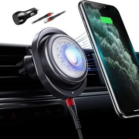 img 4 attached to 📱 Zlhdxd 15W Qi Fast Charging Wireless Car Charger Auto Clamping Car Mount with Vacuum Automatic Adsorption Vent Phone Holder - Compatible with iPhone 11/11 Pro/11 Pro Max/MAX/XS/XR/X/8/8+, Samsung S10/S10+/S9/S8+