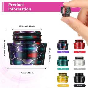 img 3 attached to 🔌 810 Resin Drip Tip Replacement - Connector Honeycomb Accessory - Drip Tip Cover - Drip Screws Tip Adaptor - Coffee Machine & Ice Maker - Pack of 6 (Assorted Colors)