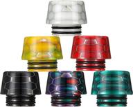 🔌 810 resin drip tip replacement - connector honeycomb accessory - drip tip cover - drip screws tip adaptor - coffee machine & ice maker - pack of 6 (assorted colors) логотип