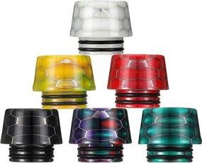 img 4 attached to 🔌 810 Resin Drip Tip Replacement - Connector Honeycomb Accessory - Drip Tip Cover - Drip Screws Tip Adaptor - Coffee Machine & Ice Maker - Pack of 6 (Assorted Colors)