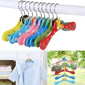 img 3 attached to 👕 10Pcs NUOLUX Wooden Hangers for Kids - Random Pattern Coat Hangers for SEO