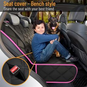 img 3 attached to 🐶 Waterproof Bench Dog Car Seat Cover: Durable, Scratch Proof, Washable – Perfect Pet Protector for Cars, Trucks & SUVs