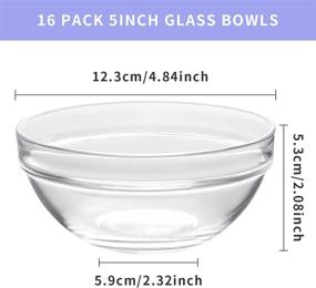 img 2 attached to 🍲 Inch Pack of RUCKAE Glass Bowls