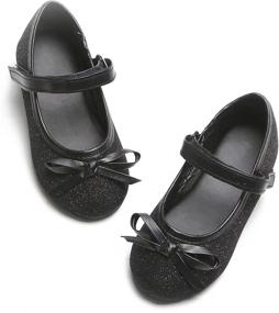 img 4 attached to GINFIVE School Ballerina Toddler Little Girls' Shoes and Flats