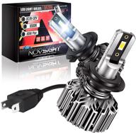 💡 super bright novsight h7 led headlight bulbs - 12000 lumens, 300% brighter, 60w, ip68 waterproof - high/low beam, 6500k cool white, ultra-fast cooling, halogen replacement logo