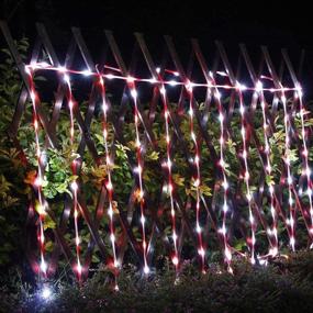 img 1 attached to 🎄 ZHONGXIN Battery-Powered Rope Lights: 16.5ft Red & White Candy Cane Tube with 67 Cool White LEDs Fairy Lights - Waterproof, Timer, Perfect for Wedding, Party, Garden, Corridor, Christmas Decor - 2 Pack