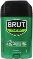 🌬️ brut deodorant oval solid 2.25 oz. - 24 hour protection with trimax (3 sticks) original fragrance 3 pack: long-lasting odor defense! logo