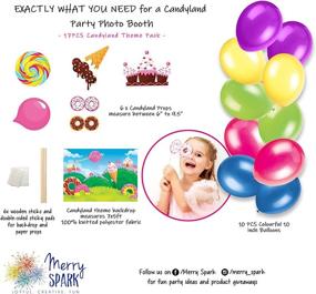 img 3 attached to 🍭 Merry Spark Candy Land Theme Photo Booth Backdrop Set of 17 Pieces - Create the Perfect Photo Booth and Photography Backdrop for Candy Birthday Party Decorations and Supplies, Ideal for Girls