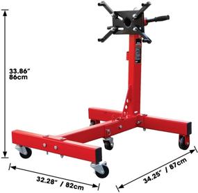 img 1 attached to Torin Steel Rotating Engine Stand: BIG RED T26801, 360 Degree Head, Foldable Frame, 3/4 Ton, Red - 1,500 lb Capacity