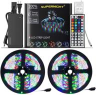 🎉 2021 upgrade: 32.8ft led strip lights - remote control rgb rope with 600 leds and adhesive tape for tv, bedroom, christmas decor logo