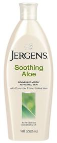 img 4 attached to Jergens Soothing Aloe Refreshing Body Lotion: Hydrating Aloe Vera Moisturizer with Illuminating Hydralucence Blend & Cucumber Extract - Dermatologist Tested, 10 Ounces