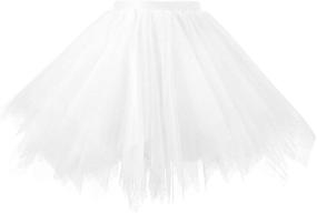 img 3 attached to 👗 Hanpceirs Women's 1950s Vintage Tulle Petticoat Skirt - Ballet Bubble Tutu