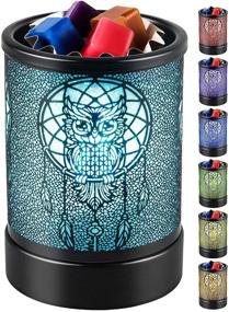 img 4 attached to 🕯️ Kanlarens Electric Candle-Wax Melts Warmer - Scented Tart Burner with 7 Color LED Changing Night Light for Home