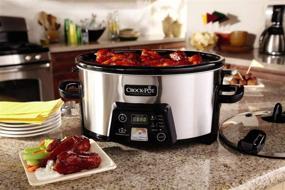 img 1 attached to 🍲 Crock-Pot SCCPCTS605-S Cook Travel Serve 6-Quart Programmable Slow Cooker: The Ultimate Solution for Convenient Cooking On-the-Go