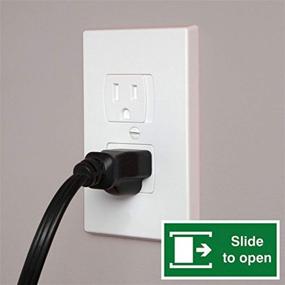 img 1 attached to 🧒 4 Pack Universal Self-Closing Outlet Covers – Baby Proof Kit – Durable Plastic Child Safety Wall Socket Plugs