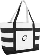 👜 dalix personalized striped satchel women's handbags & wallets in ballent design logo