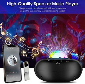 img 3 attached to HANGRUI Galaxy Star Projector Night Light with Ocean Wave Projection, Bluetooth Speaker, Voice Remote Control & Timer – Ideal for Baby, Kids, Adults' Bedroom Decoration