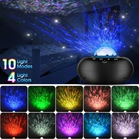 img 2 attached to HANGRUI Galaxy Star Projector Night Light with Ocean Wave Projection, Bluetooth Speaker, Voice Remote Control & Timer – Ideal for Baby, Kids, Adults' Bedroom Decoration