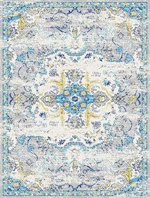 img 1 attached to 🏞️ Bohemian Distressed Design Area Rug 2' x 3' Blue - Rugshop