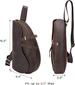 img 1 attached to Versatile Polare Leather Daypack with Shoulder Strap