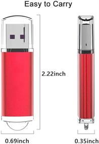 img 3 attached to Хуанве 20 шт. 16 ГБ USB-флеш-накопитель USB 2.0 Bulk Pack с защитным колпачком и светодиодным индикаторным дизайном - Красный USB-накопитель для компьютера/ноутбука/внешнего хранения Pen Drive.