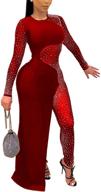 👗 elegant aro lora rhinestone jumpsuit: chic women's apparel for jumpsuits, rompers & overalls logo