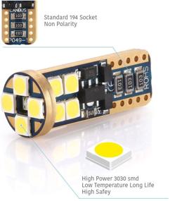 img 3 attached to 🔆 Luyed 2 X 730 люмен Супер Яркие Лампы W5W 194 168 2825 LED с функцией Canbus, ксеноново-белого цвета (самые яркие 194 светодиоды на Amazon)