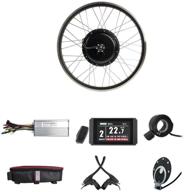 🚴 schuck 48v 1000w electric bicycle conversion motor kit e-bike cycling with brushless gearless hub motor, lcd8h color display (24 inch) logo