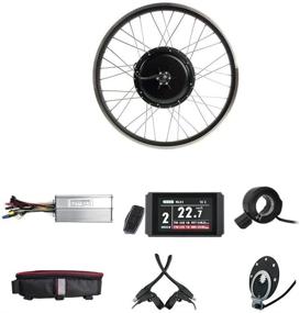 img 4 attached to 🚴 Schuck 48V 1000W Electric Bicycle Conversion Motor Kit E-Bike Cycling with Brushless Gearless Hub Motor, LCD8H Color Display (24 inch)