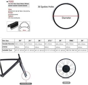 img 1 attached to 🚴 Schuck 48V 1000W Electric Bicycle Conversion Motor Kit E-Bike Cycling with Brushless Gearless Hub Motor, LCD8H Color Display (24 inch)