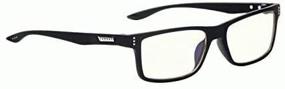 img 1 attached to 👓 GUNNAR Vertex Onyx Clear Tint Reading Glasses - Blocks 35% Blue Light - Pwr +2.0