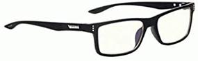 img 3 attached to 👓 GUNNAR Vertex Onyx Clear Tint Reading Glasses - Blocks 35% Blue Light - Pwr +2.0