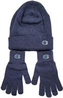 🔵 medium blue marled size boys' champion accessories logo