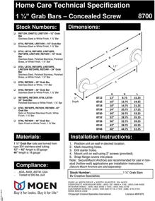 img 1 attached to 🛀 Moen R8724W Home Care Bathroom Safety 24-Inch Grab Bar: Secure Support and Elegant Design