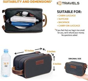 img 1 attached to 🧳 Premium Men's Travel Toiletry Bag - Dopp Kit for Hygienic Essentials on the Go