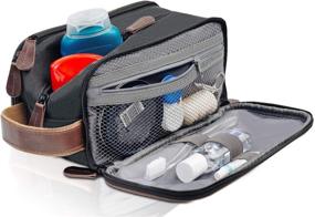 img 4 attached to 🧳 Premium Men's Travel Toiletry Bag - Dopp Kit for Hygienic Essentials on the Go