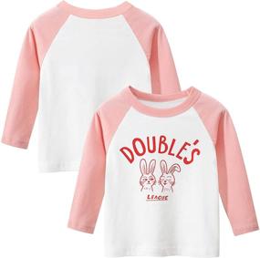 img 2 attached to 👚 Kumary Toddler Little 3 Pack Sleeve Girls' Clothing Set: Adorable Tops, Tees & Blouses for Little Girls